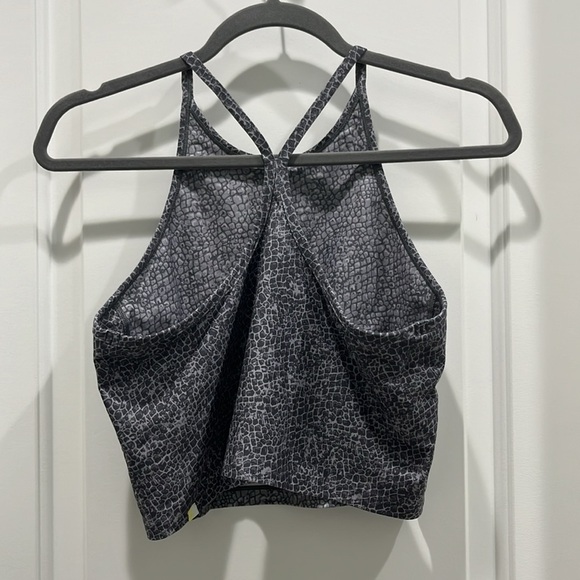 Summersalt The High Neck Midi Sports Bra Tank in Snake Print Gray Sz 14 - Picture 4 of 8